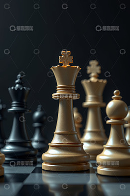 国际象棋棋子特写