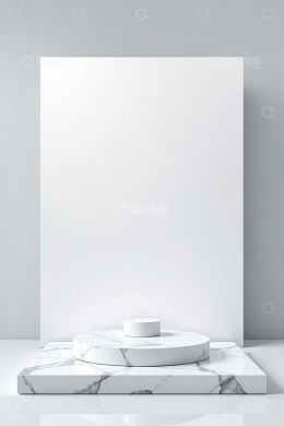 白色大理石产品展示台
