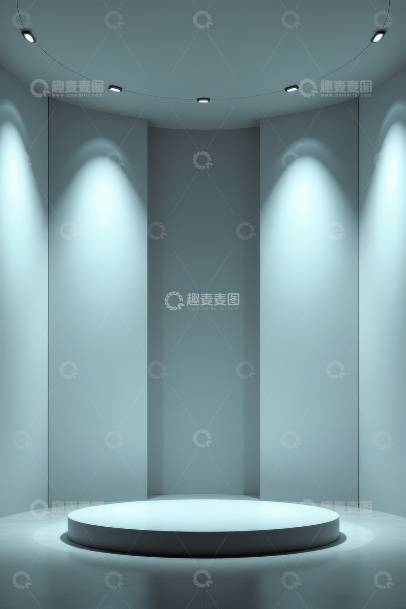 高清大图下载【趣麦麦图】白色展示舞台空间