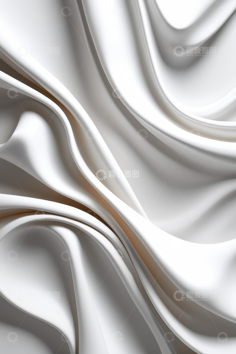 高清大图下载【趣麦麦图】白色褶皱抽象背景