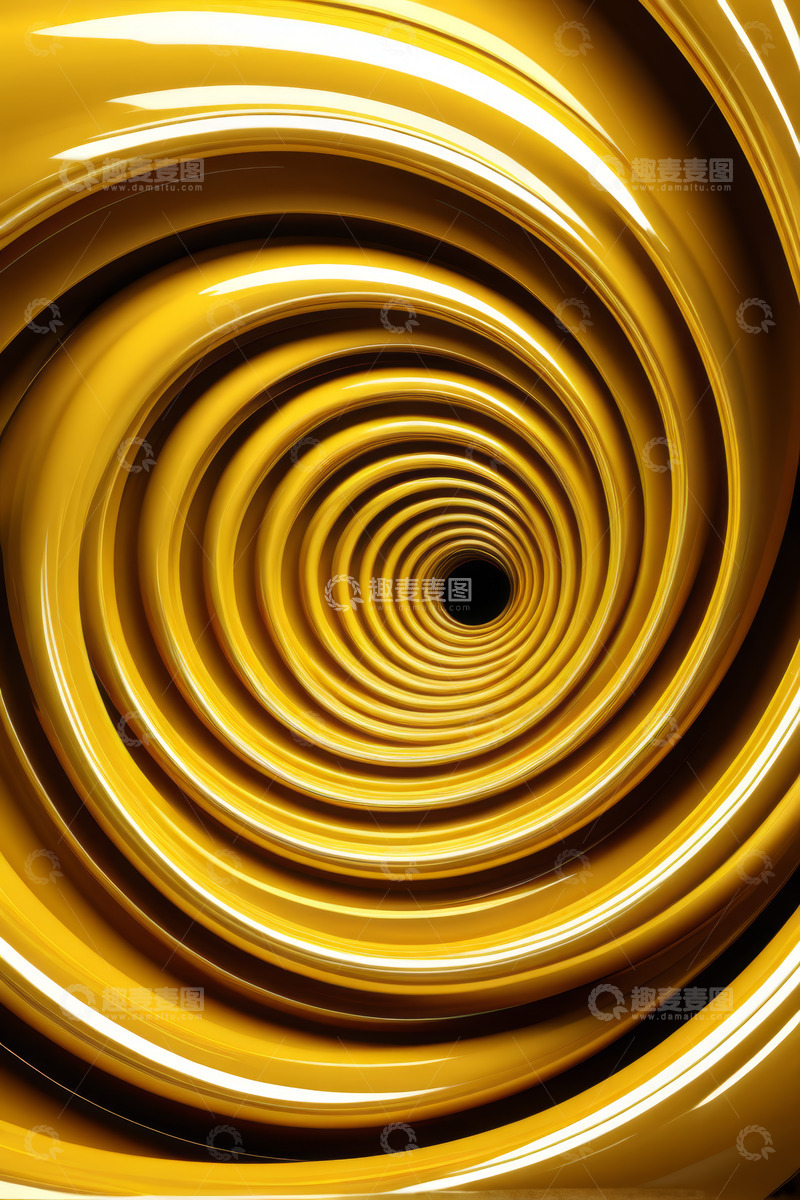 高清大图下载【趣麦麦图】金色螺旋抽象背景图案