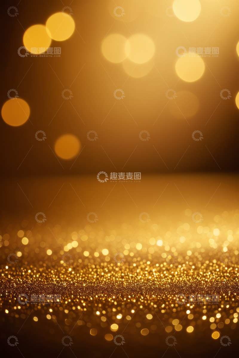 高清大图下载【趣麦麦图】金色光斑闪光背景素材