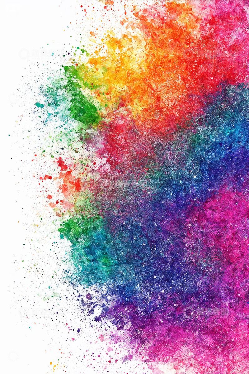 高清大图下载【趣麦麦图】彩色粉末爆炸效果