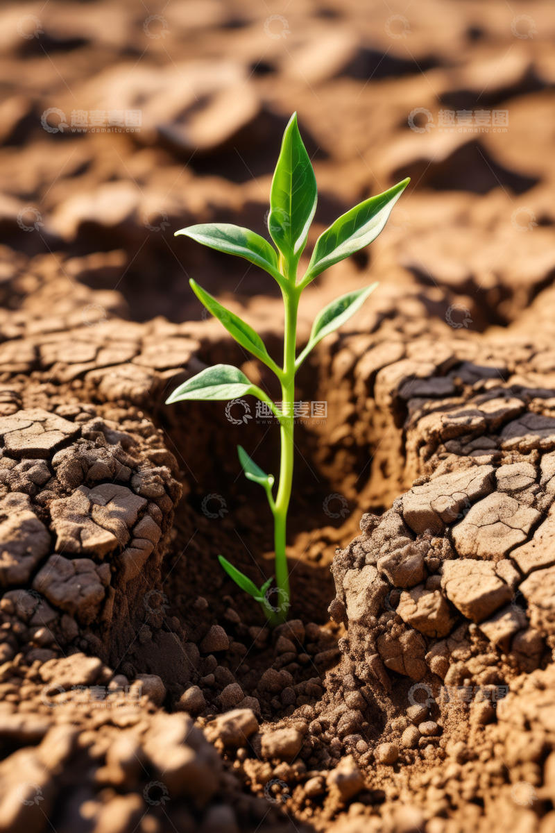 高清大图下载【趣麦麦图】破土而出的嫩绿植物
