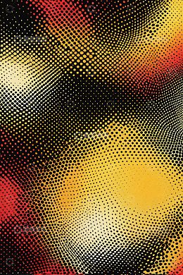 红黄黑网点抽象图案背景