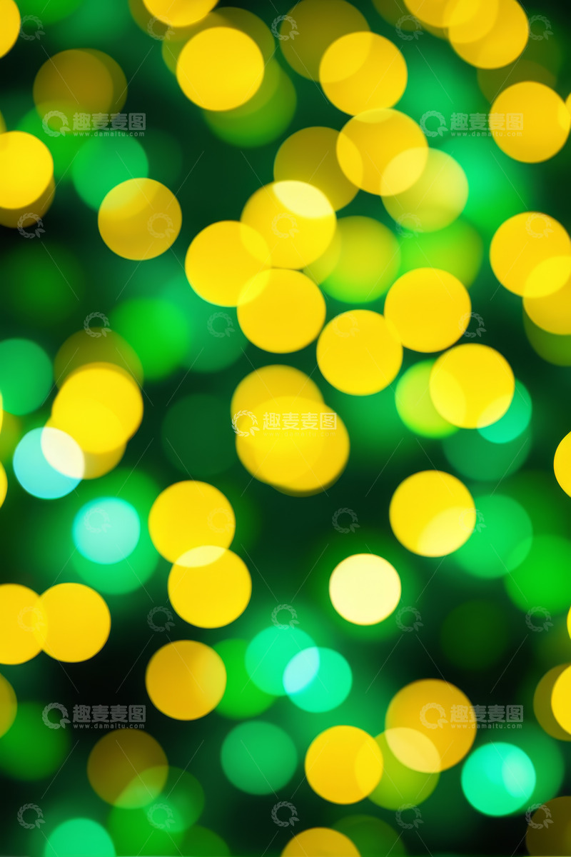 高清大图下载【趣麦麦图】黄绿光斑模糊背景素材
