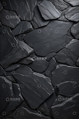 黑色石块拼接墙面纹理