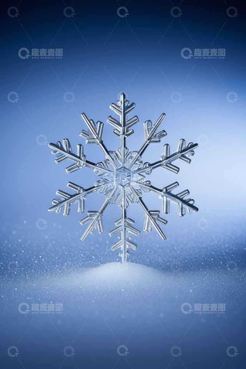高清大图下载【趣麦麦图】单枚雪花特写
