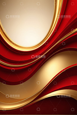 红金配色波浪形抽象背景