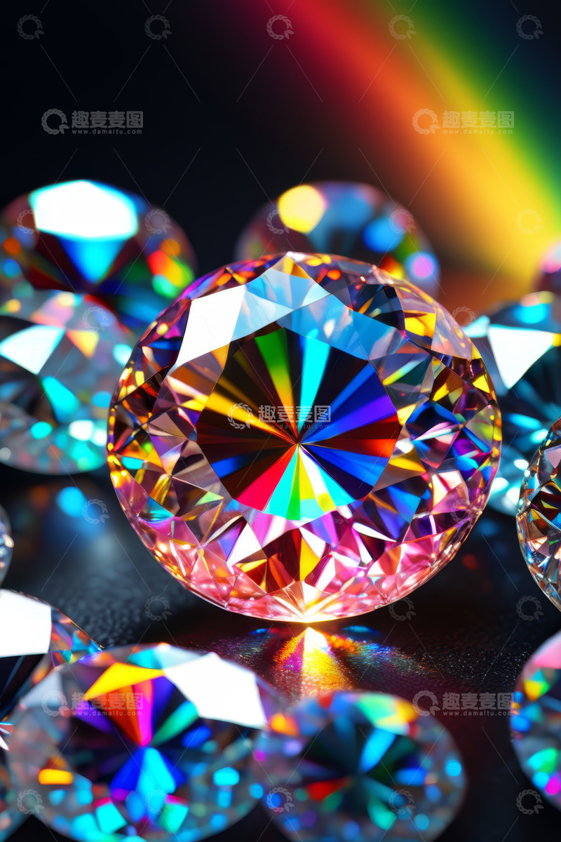 高清大图下载【趣麦麦图】闪耀钻石特写素材