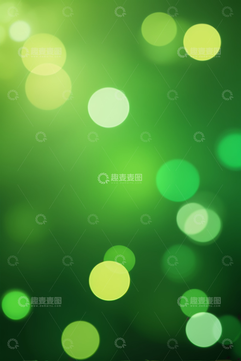 高清大图下载【趣麦麦图】绿色光斑背景素材