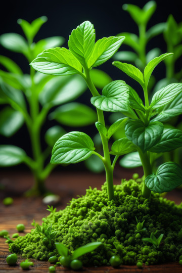 绿色植物幼苗特写