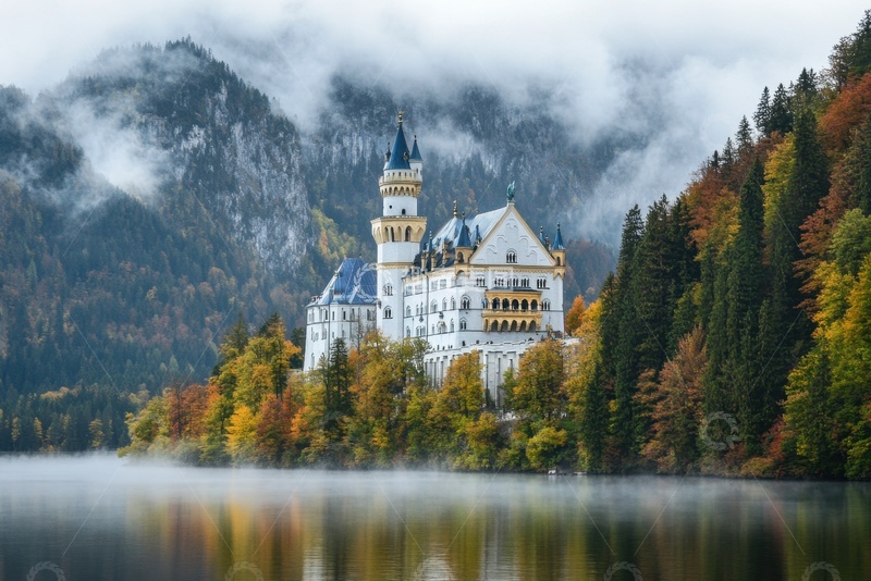 高清大图下载【趣麦麦图】森林树林城堡建筑