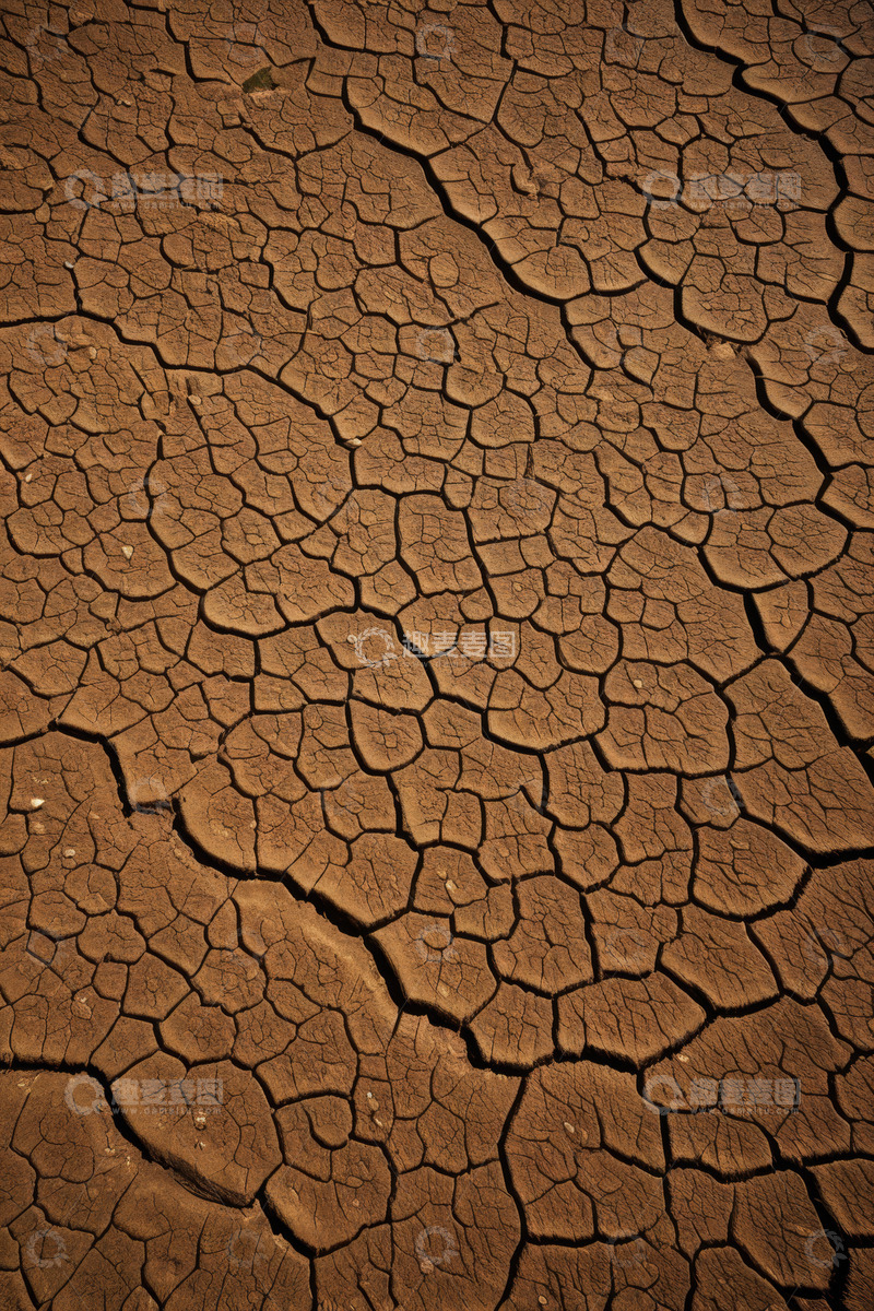 高清大图下载【趣麦麦图】干旱土地上的龟裂地面