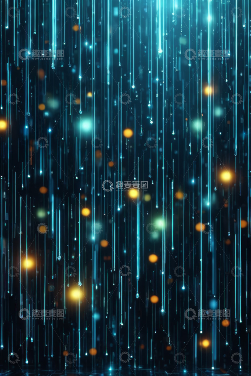 高清大图下载【趣麦麦图】蓝色发光粒子背景