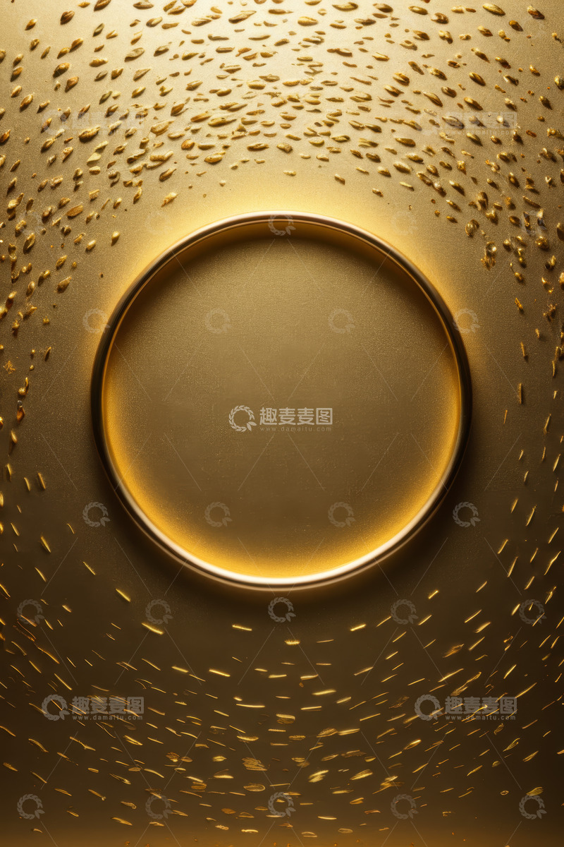 高清大图下载【趣麦麦图】金色抽象背景圆形图案