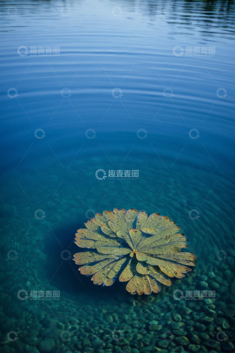 高清大图下载【趣麦麦图】水中漂浮的植物叶片