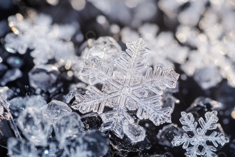 高清大图下载【趣麦麦图】冰晶雪花特写摄影