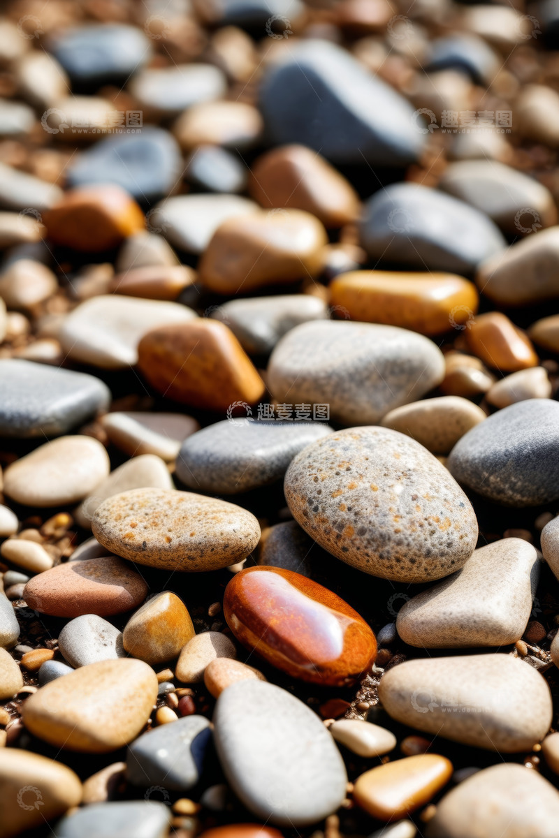 高清大图下载【趣麦麦图】五彩鹅卵石自然景观