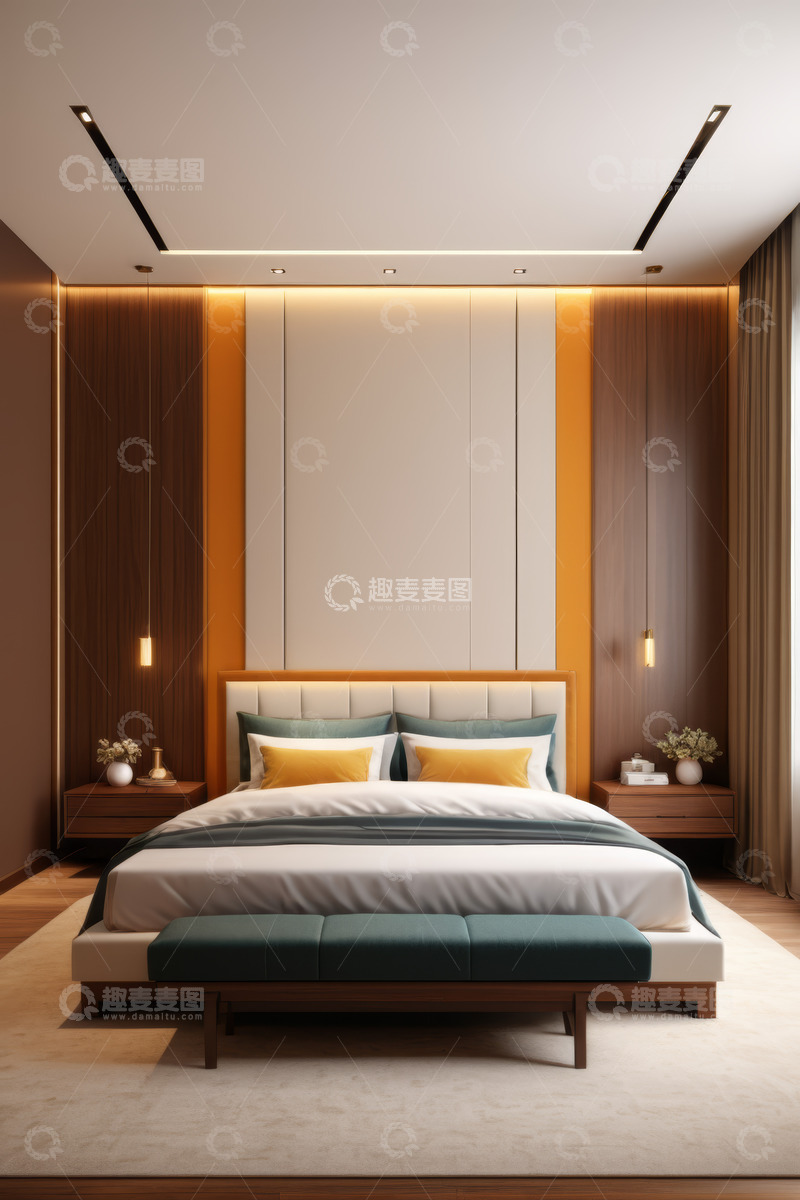 高清大图下载【趣麦麦图】现代风格卧室室内设计