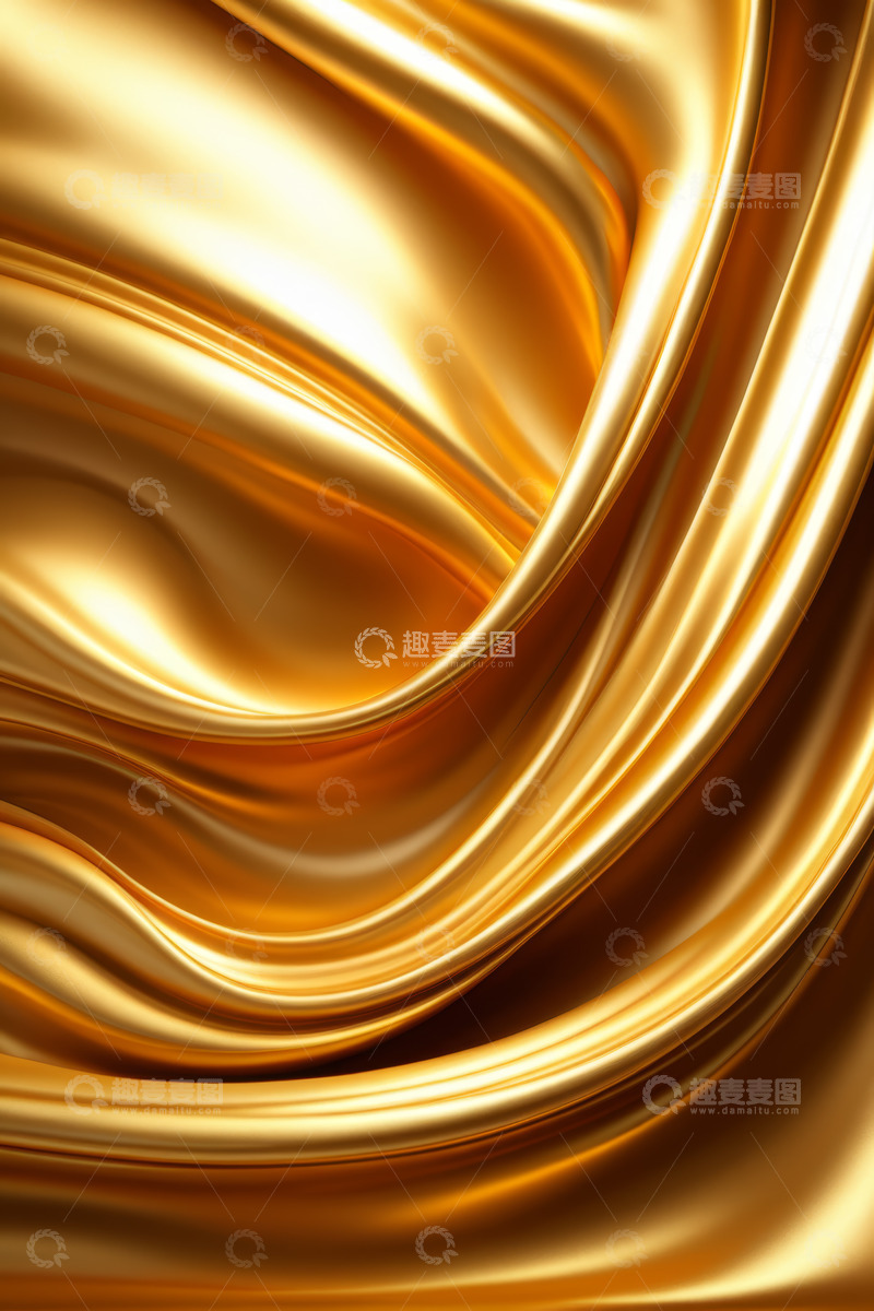 高清大图下载【趣麦麦图】金色丝绸质感背景纹理