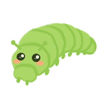 卡通毛毛虫插画素材