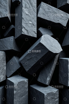 灰色立体石块抽象背景