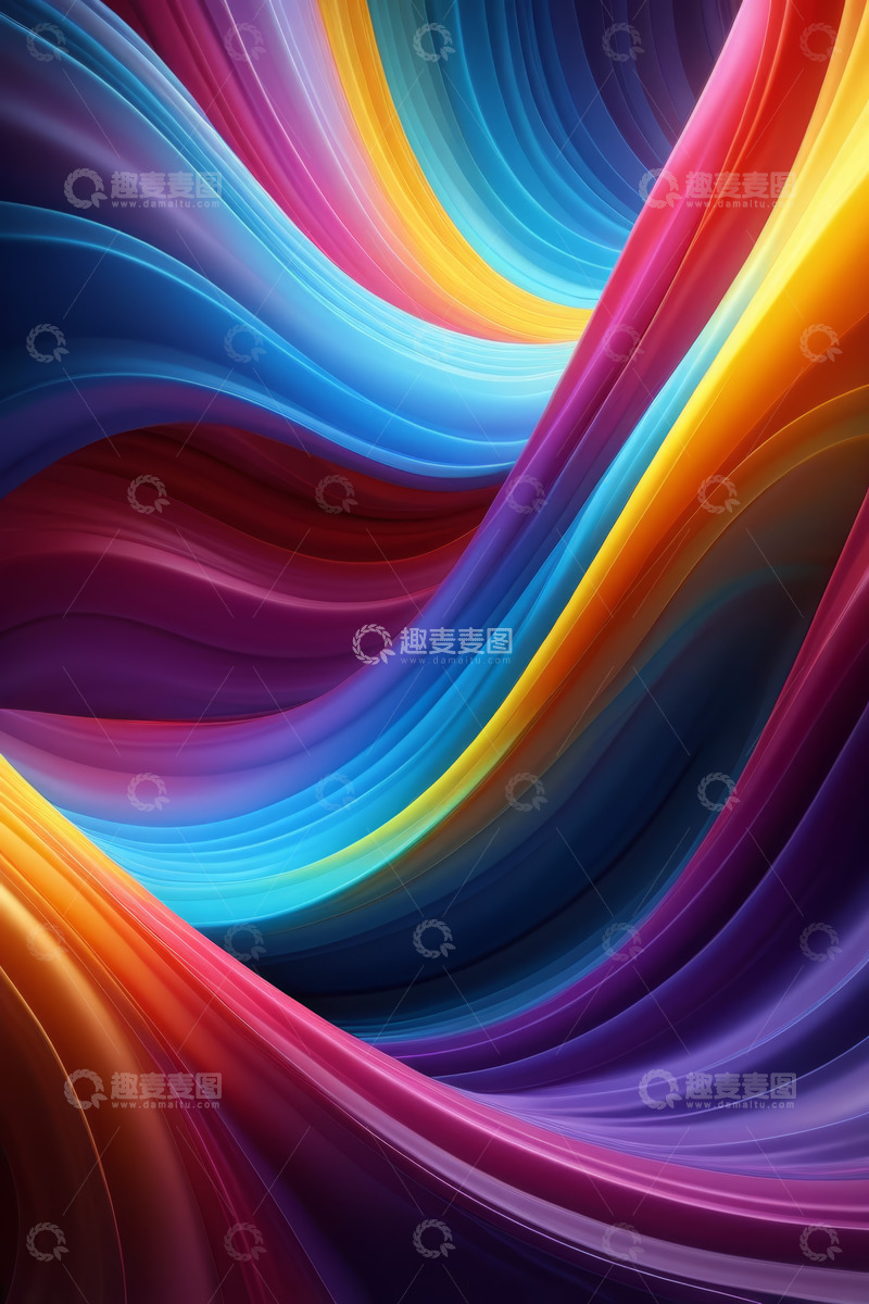 高清大图下载【趣麦麦图】彩色流动抽象背景图案