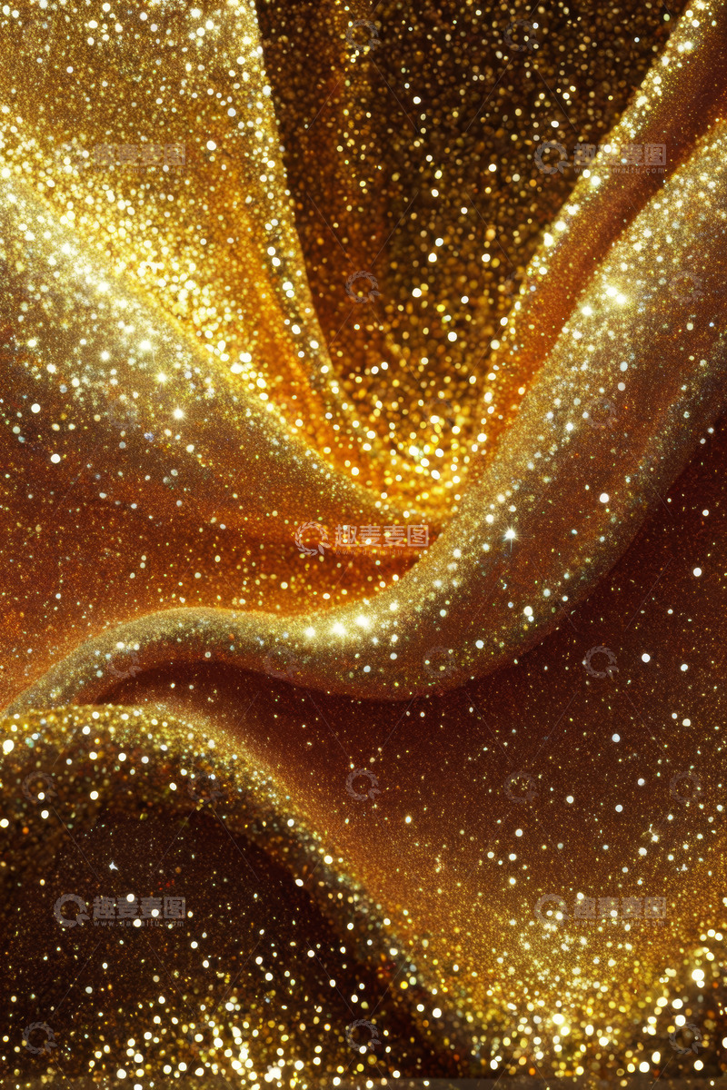 高清大图下载【趣麦麦图】金色闪烁质感布料背景素材