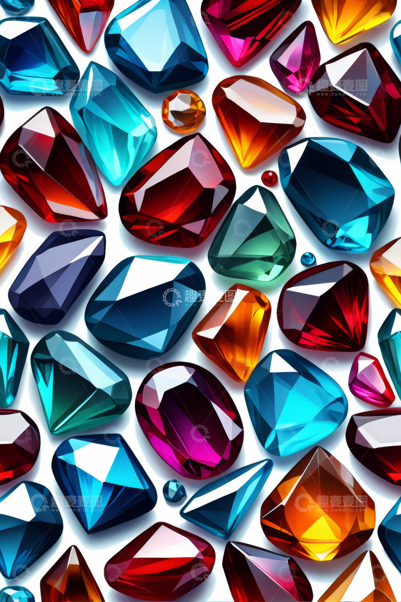 高清大图下载【趣麦麦图】多彩宝石素材图
