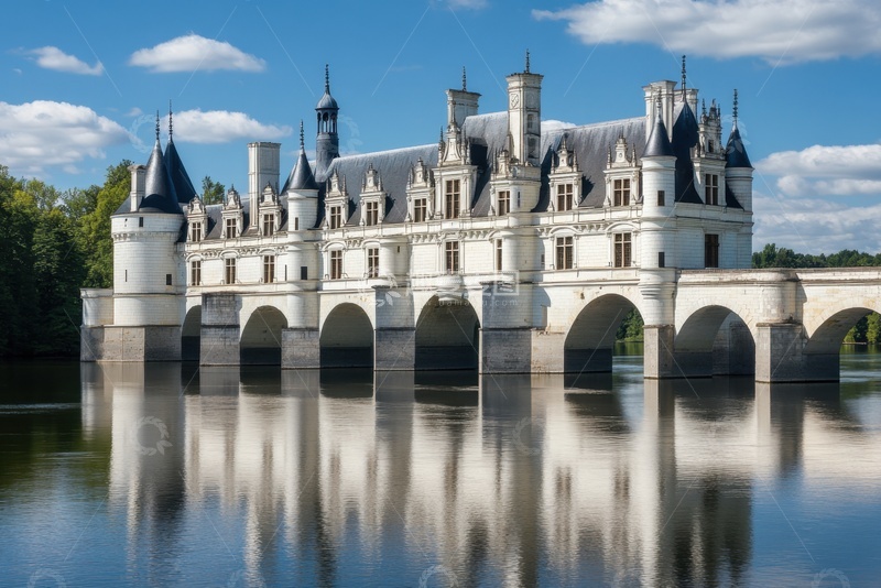 高清大图下载【趣麦麦图】湖泊上的城堡建筑摄影