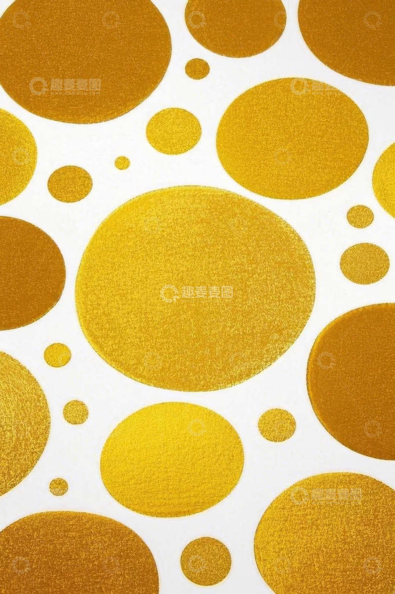 高清大图下载【趣麦麦图】金色圆点图案背景素材