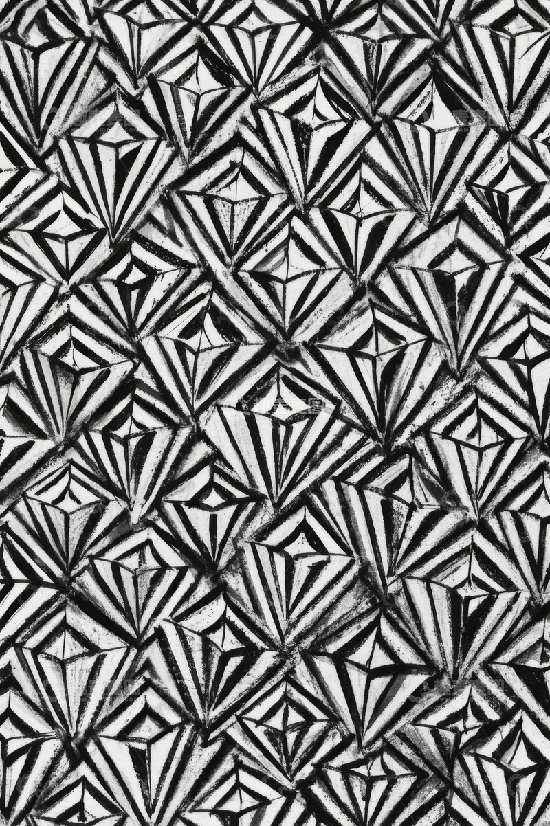 高清大图下载【趣麦麦图】黑白几何图案纹理背景