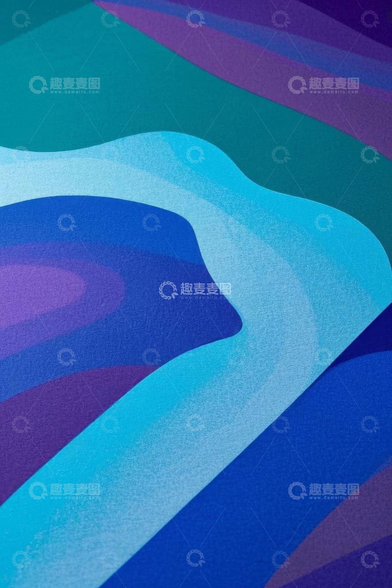 高清大图下载【趣麦麦图】抽象多彩曲线背景图案