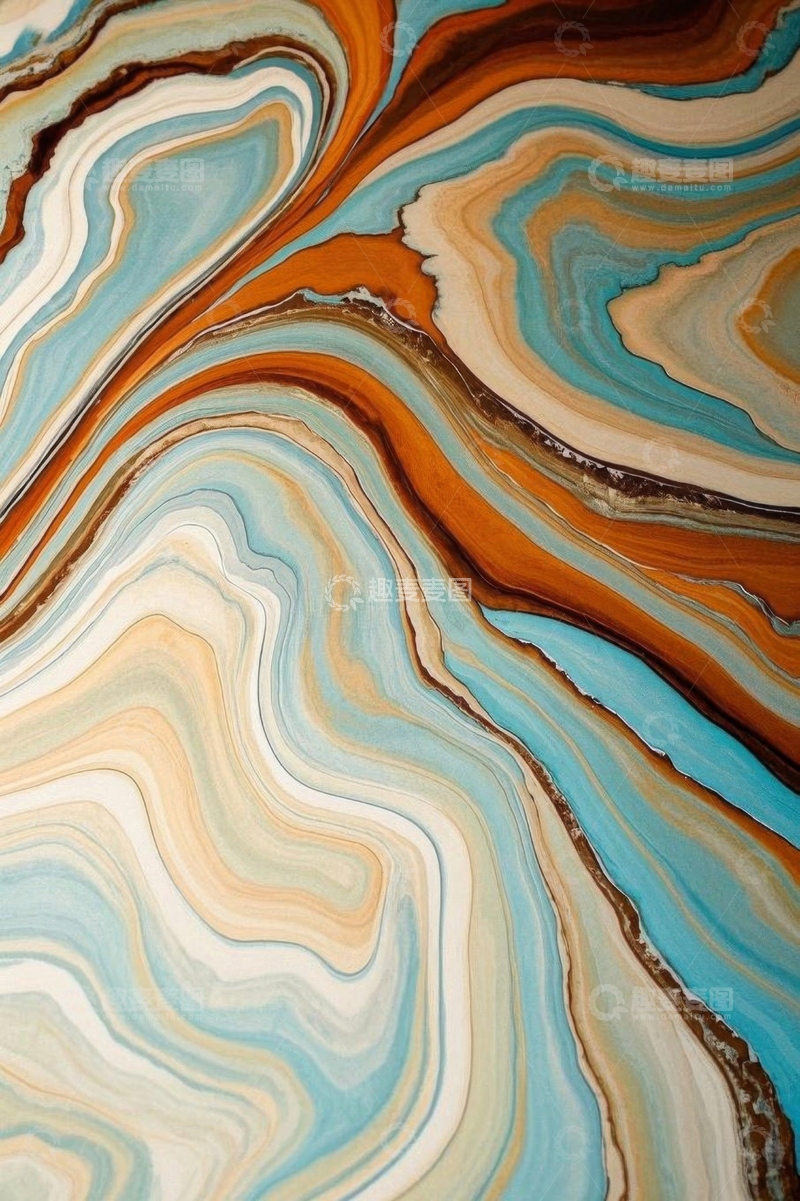 高清大图下载【趣麦麦图】彩色流体纹理艺术图案