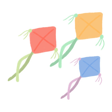 卡通风筝插画设计元素