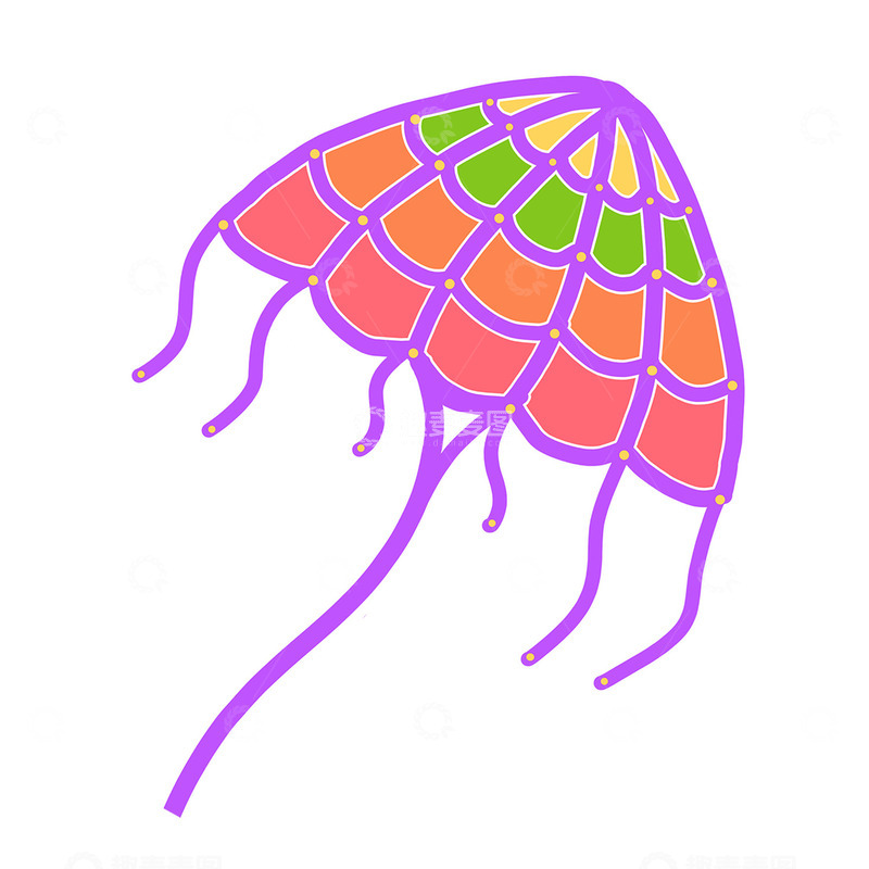 高清大图下载【趣麦麦图】卡通水母插画