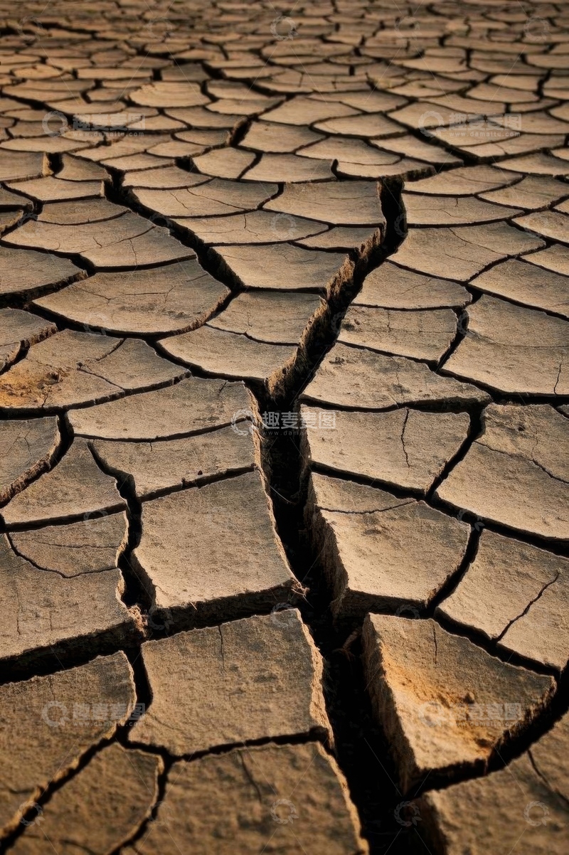 高清大图下载【趣麦麦图】干裂的干旱地面景象