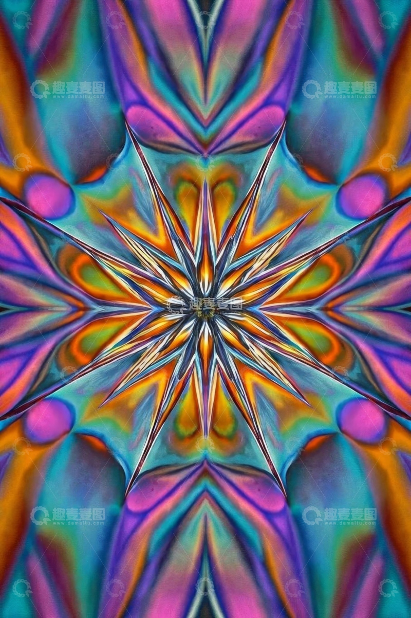 高清大图下载【趣麦麦图】多彩对称艺术图案