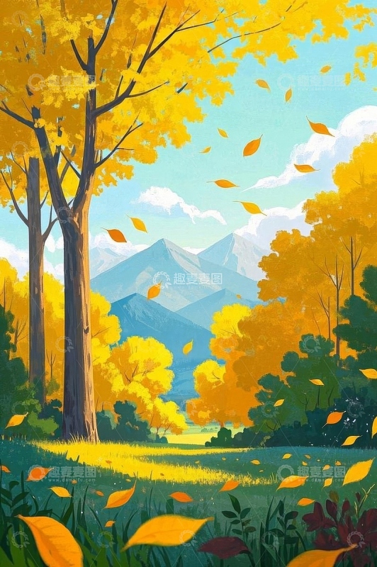 秋季森林自然风光