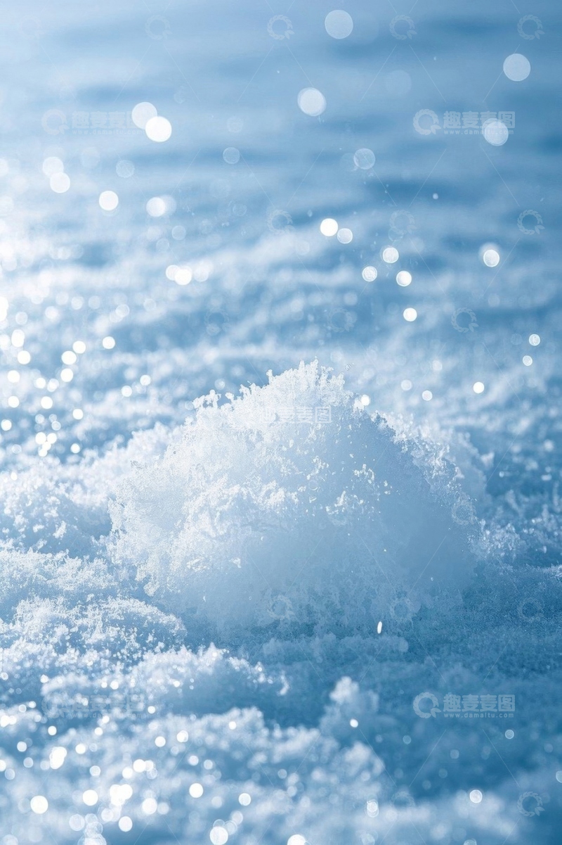 高清大图下载【趣麦麦图】特写雪堆雪景素材