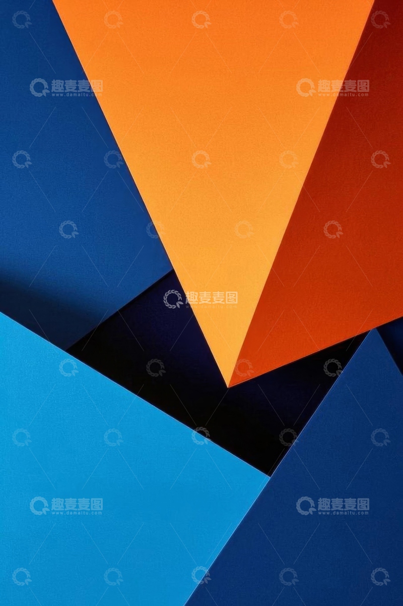 高清大图下载【趣麦麦图】多彩几何图形拼接背景
