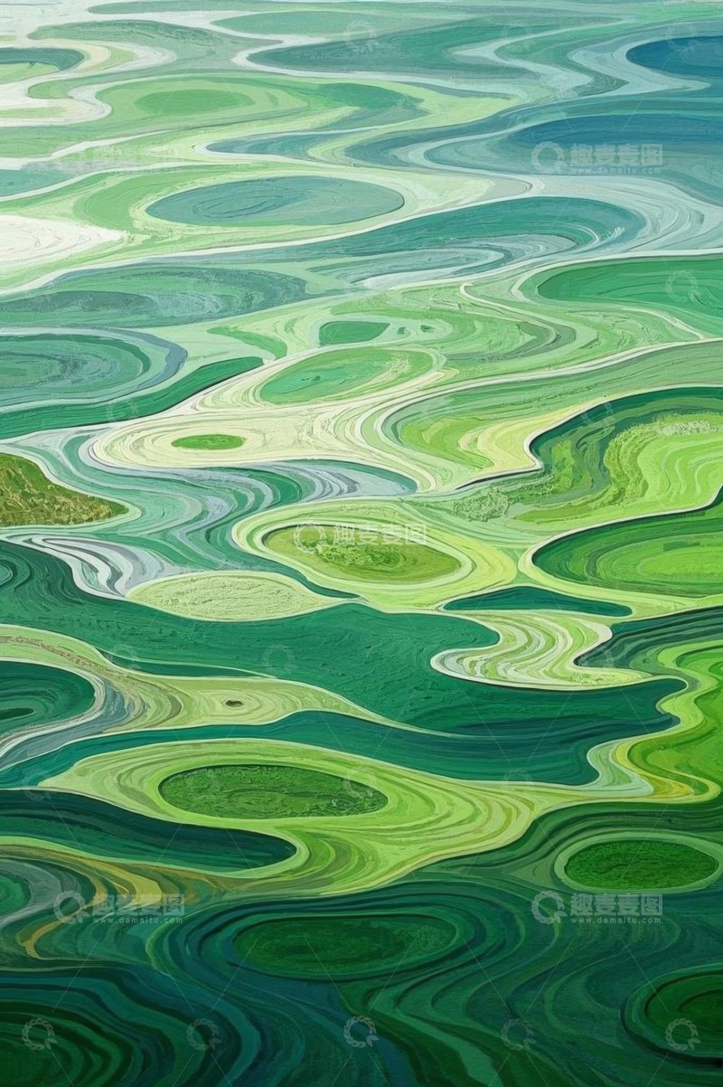 高清大图下载【趣麦麦图】抽象绿色纹理艺术背景画面