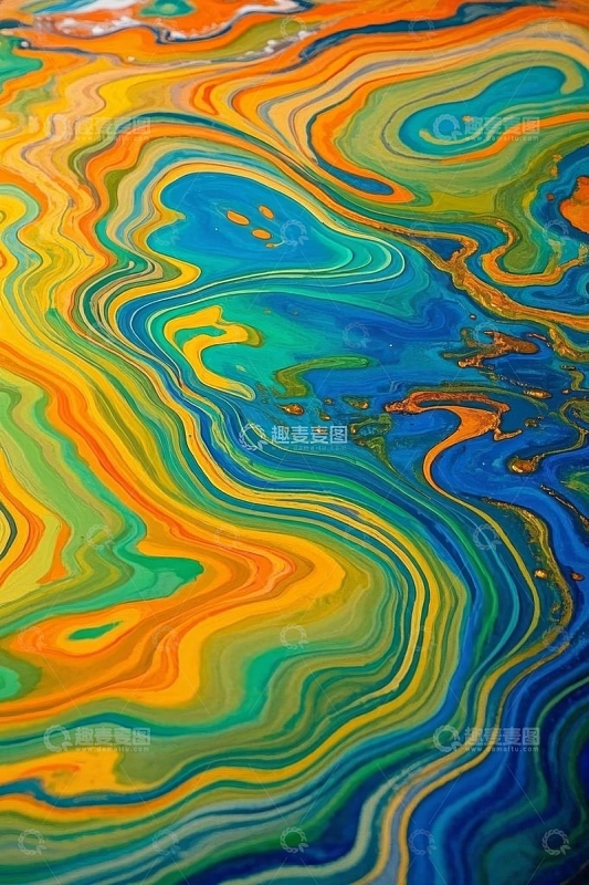 多彩流体艺术纹理背景