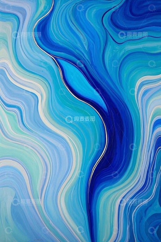 蓝色渐变流体艺术纹理背景