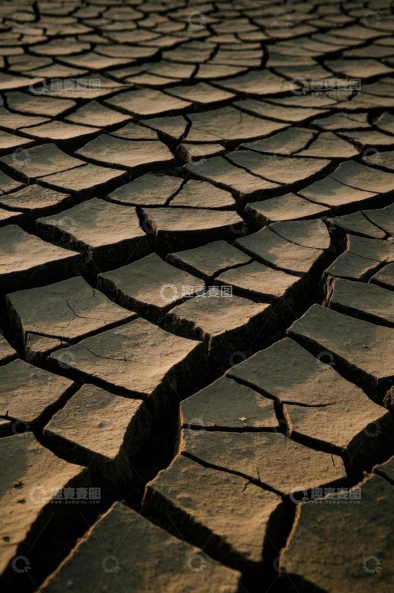 高清大图下载【趣麦麦图】干旱龟裂的大地景象