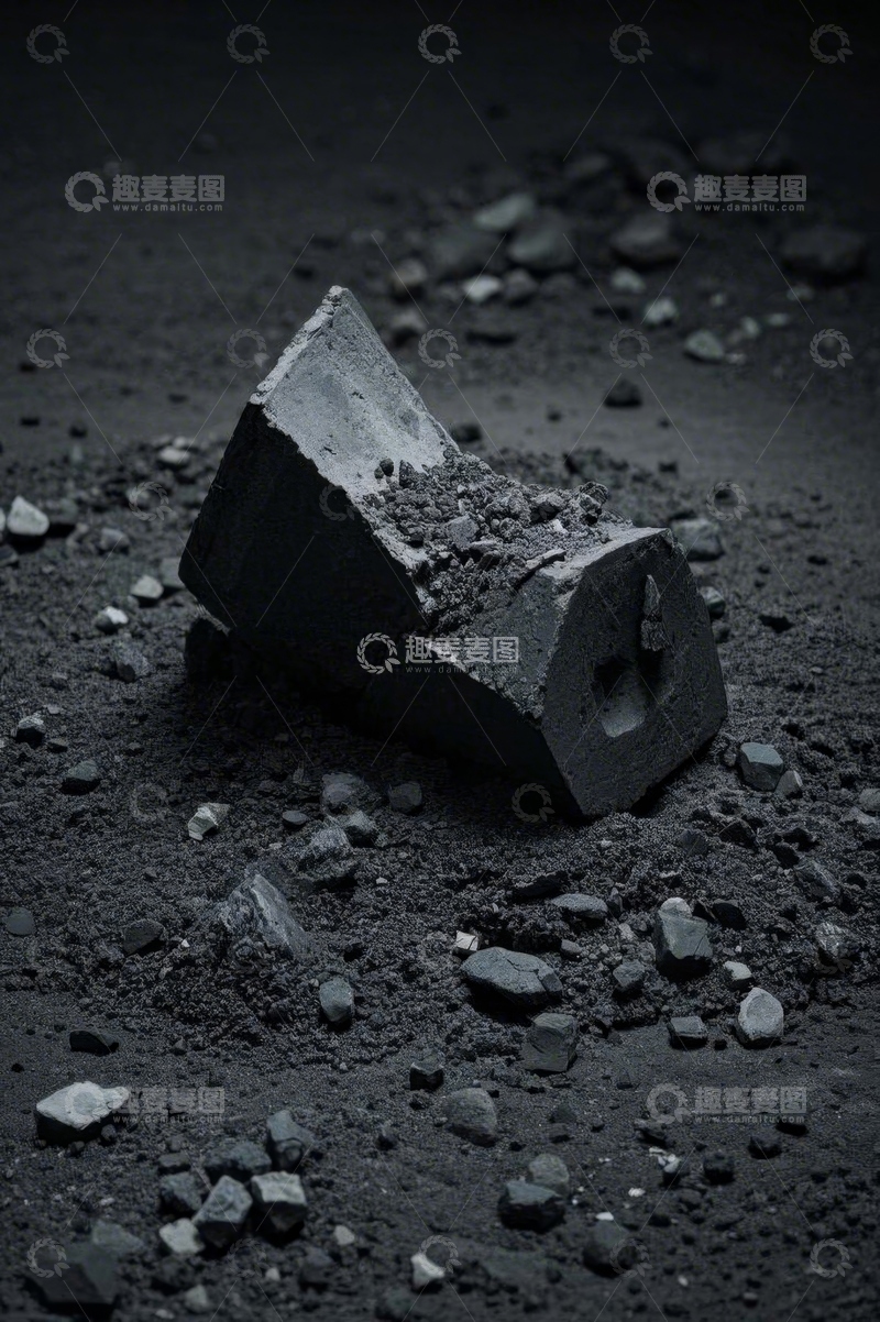高清大图下载【趣麦麦图】黑色背景下的岩石与矿物特写