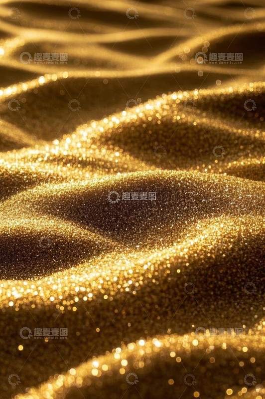 金色闪光沙海纹理背景素材