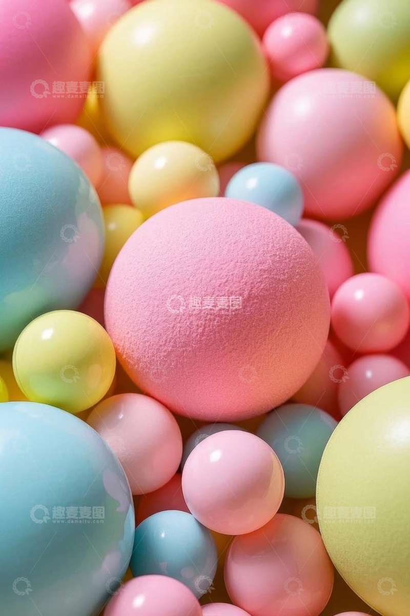 高清大图下载【趣麦麦图】多彩球体装饰素材