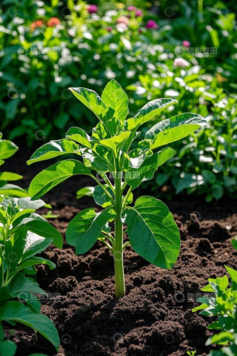 高清大图下载【趣麦麦图】阳光下生长的绿色植物